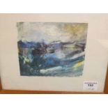 David Barker (20th Century) a pair of small abstract watercolours signed bottom right
