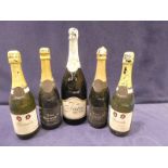 Four bottles of vin Mousseaux and spumante and a magnum of Fustini spumante
