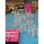 A large quantity of lead and cut crystal glassware