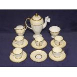 A wedgwood bone china coffee service, fourteen pieces for six places, one cup missing
