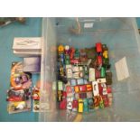 A collection of die cast and other model vehicles