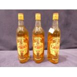 Three bottles of Grant's finest Scotch whisky 70cl, 40% vol