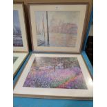 Two framed modern prints after Monet