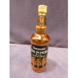 A bottle of Seagrams 100 Pipers de luxe Scotch whisky, 75cl, 40% proof