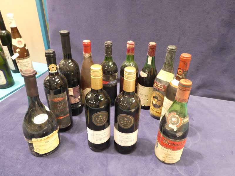 A mixed lot of twelve French, Spanish and Italian table wines