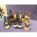 A mixed lot of twelve French, Spanish and Italian table wines