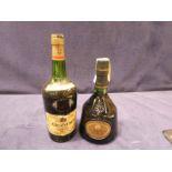 A bottle of Weinbrand VSOP Alsace brandy 70cl, 38% vol and a bottle of Carlos I Brandy de Jerez,