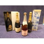 Five bottles of champagne, Charles Heidsiek, Mignon & Pierrel, Jaquart, Ritz & Ritz Rose