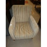 A Marks & Spencer striped easy chair
