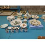 A collection of assorted ceramics to include Portmerion, Wedgwood, Susie Cooper, Aynsley