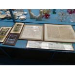 Railway Interest, a framed NWR map sheets 1 & 2, three displays of repro carriage posters, a