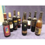 Nine bottles of mixed world table wines red & white