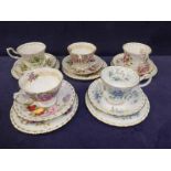 A mixed lot of Royal Albert teaware to include a part calendar service and others, thirty nine