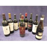 Nine bottles of mixed Spanish red table wines