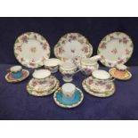 An Aynsley forty two piece B971 tea service for twelve and a set of Aynsley C1788 coffee cans &