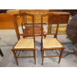 A pair of Edwardian mahogany Bedroom Chairs