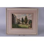 *Geoffrey H. Pooley (1908-2006), watercolour churchyard in Biggins, signed G H Pooley lower left,
