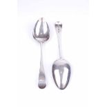 A matched pair of George III hallmarked silver Serving Spoons