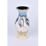 A Moorcroft Geese pattern baluster vase from the Fowlers Farmyard series by Kerry Goodwin, 2009 19.5