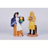 Royal Doulton figures Balloon lady and Lifeboat man