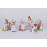 Six Beswick Beatrix Potter figures, mainly BP3