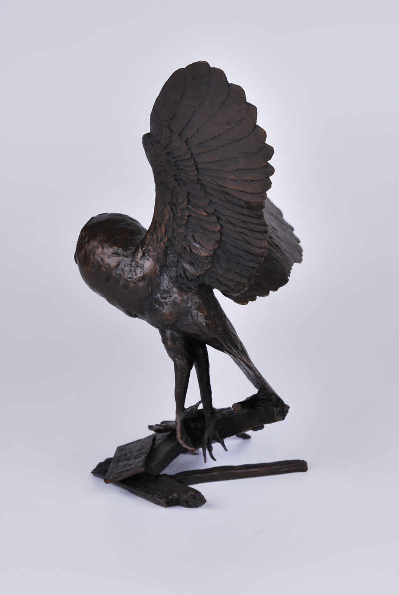 Richard Cooper (contemporary) limited edition bronze cast sculpture of a barn owl, numbered 71/75 - Image 4 of 4