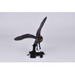 Richard Cooper (contemporary) limited edition bronze cast sculpture of a barn owl, numbered 71/75