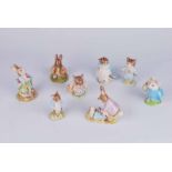 Eight Royal Albert Beatrix Potter figures