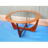 A 1970's circular G Plan 'Astro' coffee table 84 diameter x 46 H
