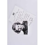 Margaret Thatcher autographed Robert Enever Associates black and white photograph 16 cm x 11 cm,