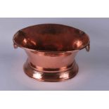 A 19th Century Anglo-Indian copper wine cooler and matching cistern, the cooler of flat backed