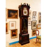 An Edward VII rosewood exhibition standard longcase clock with three train movement striking on