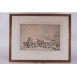 Thomas Rowlandson (London 1756-1827) A cart race, 1788 signed 'Rowlandson' in the etching plate