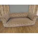 Original Victorian chesterfield sofa upholstered in the traditional way, elegant & very comfortable