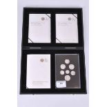 2008 United Kingdom coinage royal shield of arms silver proof coin. Coin collection six coins, one