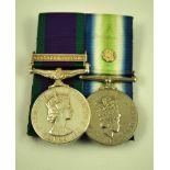 Elizabeth II medals, General service medal 1962-2007 South Atlantic medal with rosette to 24530942