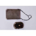 Tortoiseshell coin purse and silver card case