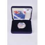 2 United Kingdom silver proof crowns in cases. 2006 Queens eighteenth birthday crown, 100th