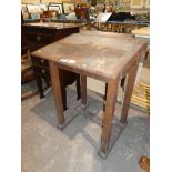 An early 20th century oak school desk marked Kingfisher 1939