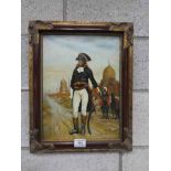 Oil on board of a young Bonaparte in Africa by J. Johnson.