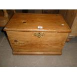 Small Victorian pine blanket box.