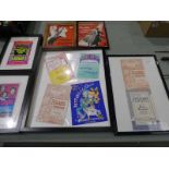 Six framed theatre/concert programmes/handbills.