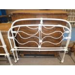 A metal and wrought Iron double bedstead