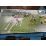 A boxed tabletop horse racing derby game