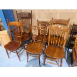 Harlequin set of six kitchen chairs.