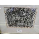 Helen Steinthal (1911-1991) 'Deserted Cottage' signed 'H.S' in pencil (lower right) pen and ink 15 x