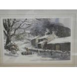 Donald B Crossley (1932-2014) watercolour 'Wintertime, Thorpe', signed lower right and titled
