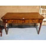 George III mahogany serpentine side table.