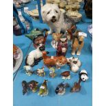 19 mixed items of ceramics including Beswick birds, Cooper craft and other animals etc.