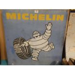 A mid-late 20th century single sided Michelin alloy sign.